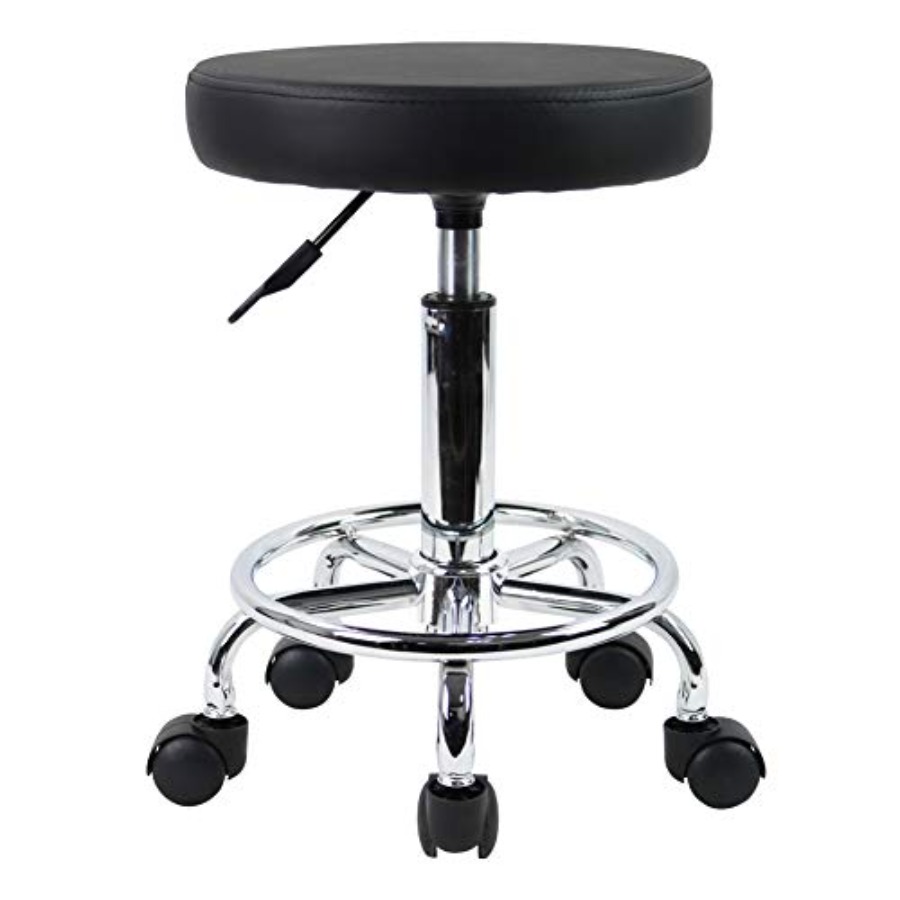 Spa & Wellness Dr Roy Sothers - PU Leather Round Rolling Stool with