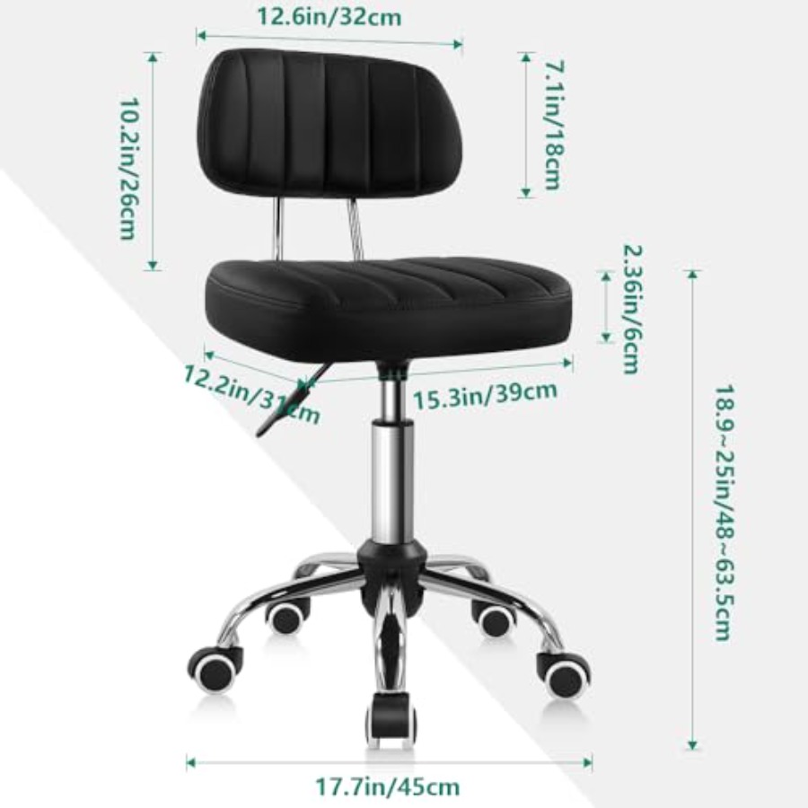 Square Swivel Stool with Wheel - Spa & Wellness Dr Roy Sothers บทวิจารณ์และราคา