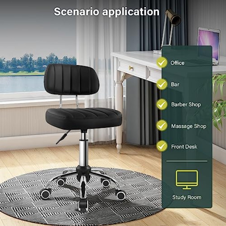 Square Swivel Stool with Wheel - Spa & Wellness Dr Roy Sothers บทวิจารณ์และราคา